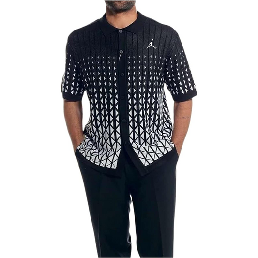 Men's Floral Sportswear Casual Hawaiian Outfit Set Short Sleeve Shirt